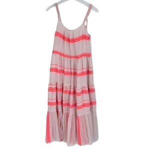 Lemlem Dress Maxi Cotton Blend XS Pink Coral